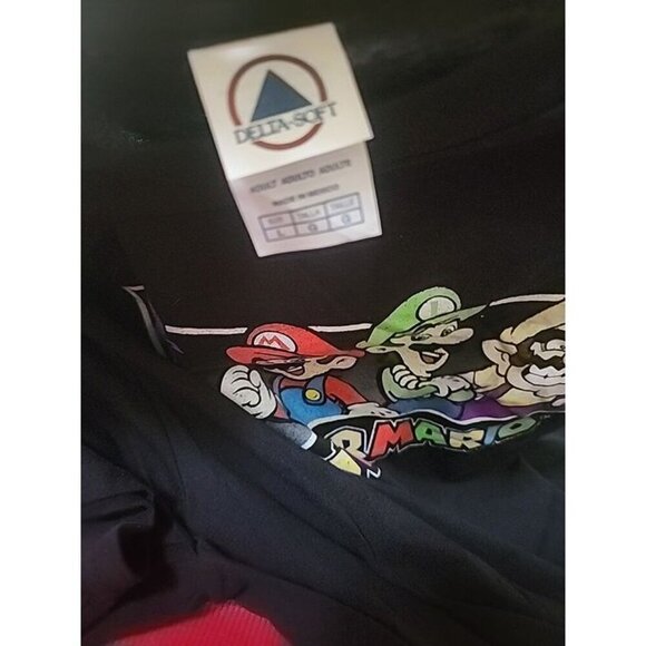 Nintendo Super Mario Brothers Tshirt Men Large Black Graphic Tee A106 Excellent - Picture 4 of 5